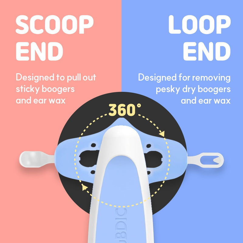 [Australia] - HubiBaby 3 in 1 Baby Nose Cleaning Tweezer Booger Remover and Baby Ear Wax Removal Tool with Soft Silicone Dual Ear Wax and Safe Nasal Picker for Newborns Infants & Toddlers Blue 