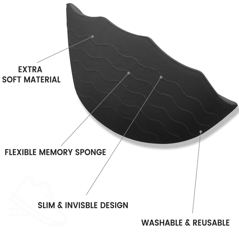 [Australia] - Shoe Fillers Inserts for Loose Shoes - Anti Slip Toe & Heel Pads with Ergonomic Design | Adjustable Insoles for Big Shoes Prevent Heel Slippage | Unisex Comfort. Black M:(Half to One Size Bigger) 