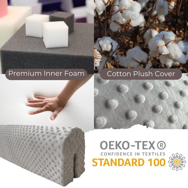 [Australia] - Wonder Space Toddlers' Bed Rail Bumpers Protecter - Children's Bed Guardrail Padding - Anti-Collision | Increased Height | Fall Prevention - Easy Installation Enhanced Safety Mostly Fit (Grey, 3ft) 3ft, Grey 