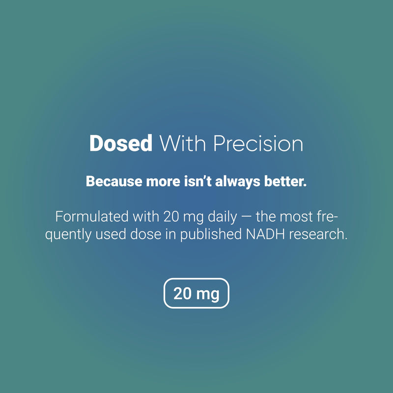 Nullure NADH Supplements 20 mg | with DRcaps® targeted delivery | Energy · Mental Clarity · Cellular Health | No Magnesium Stearate | 3rd Party Tested in Germany | Vegan | 90 caps - 3 Month Supply