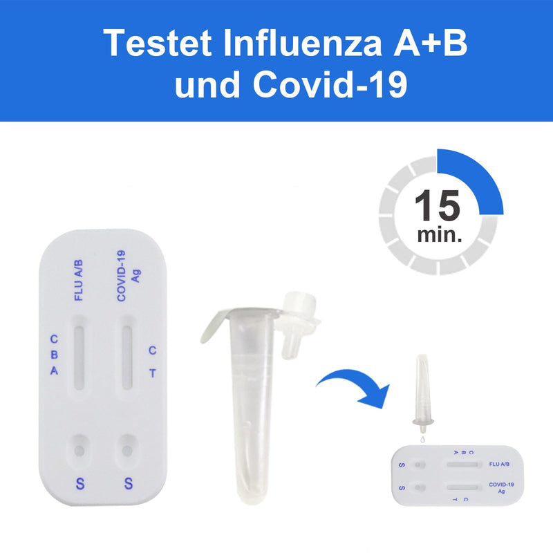 [Australia] - REALY Corona rapid test and flu test for home Covid 19 & Influenza A/B Combo Rapid Test Cassette, self-test for home (8 pieces) 8 pieces 
