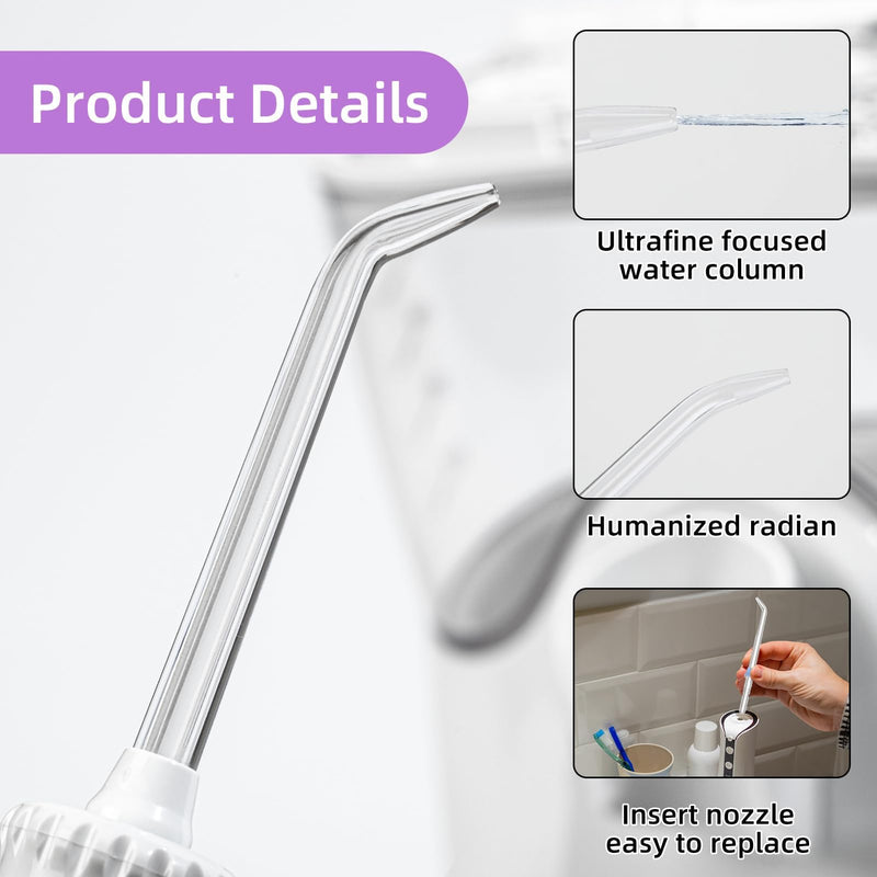 [Australia] - Set of 6 Replacement Dental Shower Tips Compatible with Waterpik WP-100 and Other Models, Classic Dental Spray Water, Oral Sprinkler Nozzles, Multi-Colour 