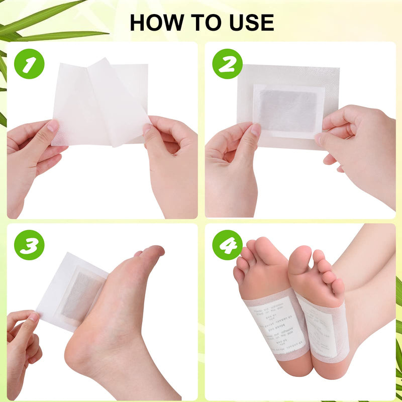 [Australia] - NUZEKY Pack of 200 Detox Foot Plasters - Detoxification Plasters Feet for Stress Relief and Deep Sleep - Deep Cleansing Detox Foot Pads for Removing Body Toxins (200 Pieces) 
