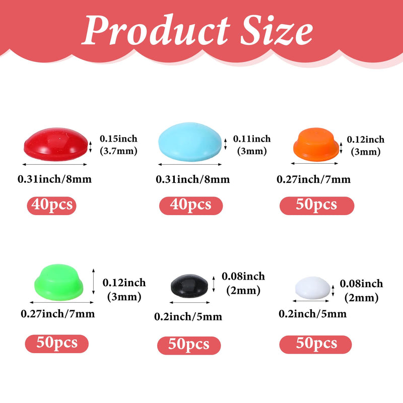 Sibba Bump Dots for Visually Impaired 280 Pcs Silicone Braille Stickers Low Vision Aids Raised Tactile Dots for Elderly Blind, 6 Color