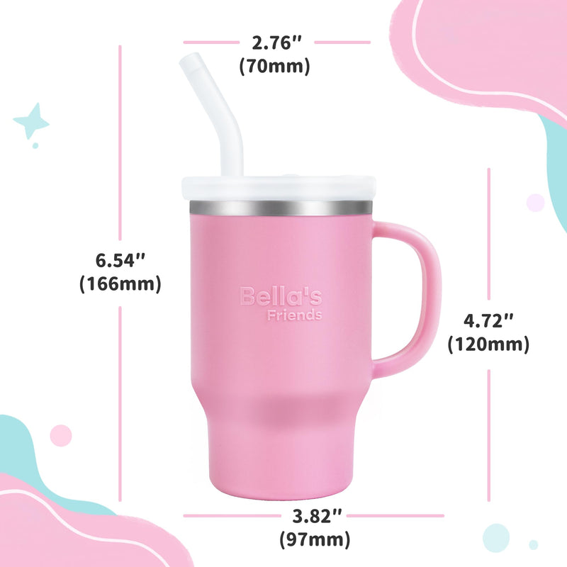 [Australia] - Bella's Friends Handy Mini Tumbler ‚Äì Adorable 9‚ÄØoz Toddler Sippy Cup, Stainless Interior & Silicone Body, Leak‚ÄëProof, Dishwasher Safe, Gift for 1-3 Years Old Girls & Boys, 2 Pack, Lilac & Peony Lilac, Peony 
