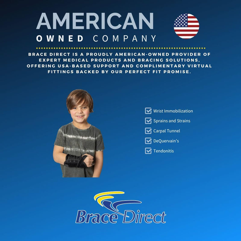 [Australia] - Kid’s Lace-Up Wrist Brace - Immobilization for Sprains, Strains, Carpal Tunnel & De Quervain’s PDAC L3908 - Right Wrist - Fits 4-5.5 in Wrist Circ. 6" 