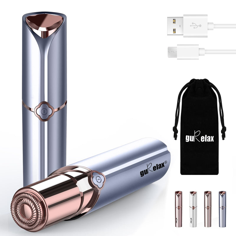 Facial Hair Removal for Women, Electric Painless Facial Hair Remover for Face, Chin, Lip with a Velvet Bag Blue