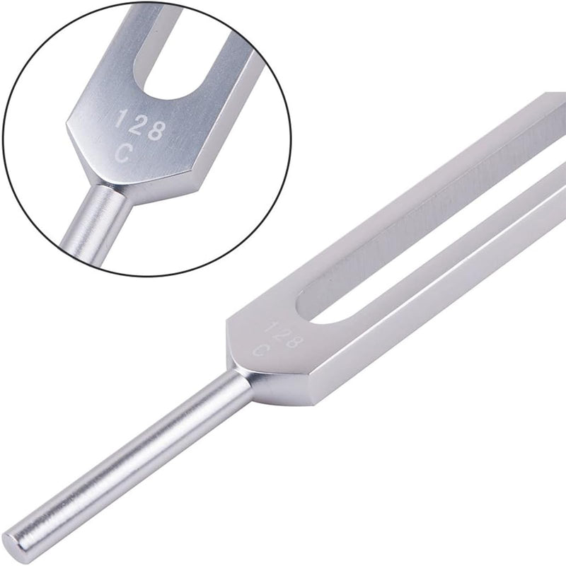 [Australia] - 128 Hz Weighted Tuning Fork Medical-Grade Tuning Forks for Healing-Professional Medical-Tuning Fork C128 with Mallet Essential Yoga and Meditation Accessories & Sound Healing Instruments 