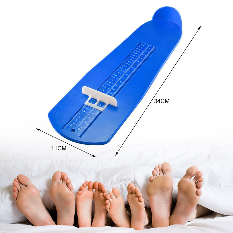 [Australia] - Foot measuring device, shoe size EU sizes 15-48, foot measuring device, shoe sizer for children, children's adult shoe measuring device, shoe size chart, for women and men children's feet (blue) 