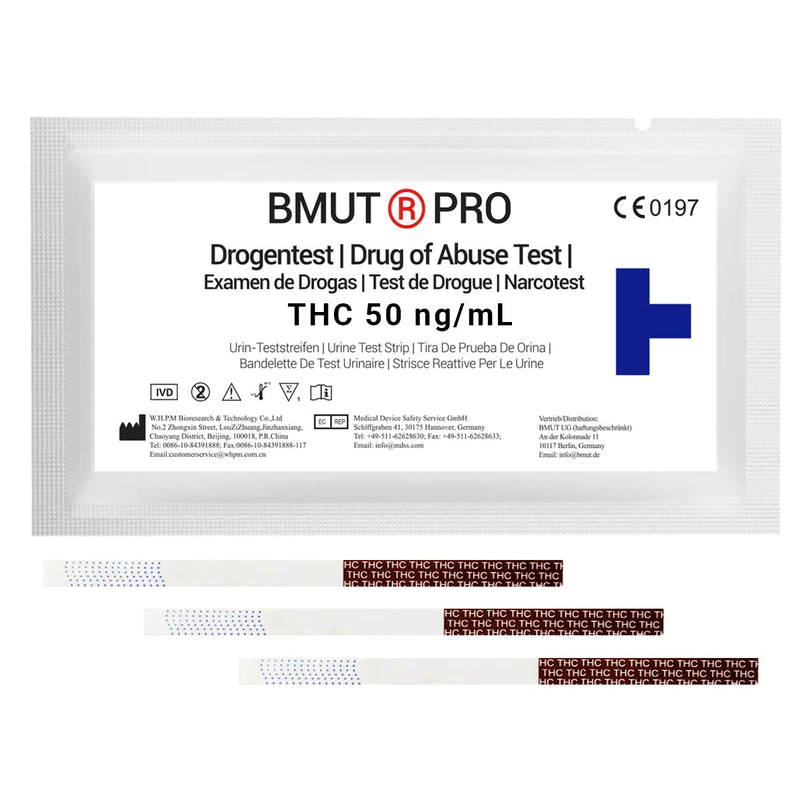 [Australia] - 2x THC drug test with 50 ng/mL - cannabis - marijuana - hashish, THC urine test, test strips, high sensitivity, rapid drug test (pharmacy quality) 2 