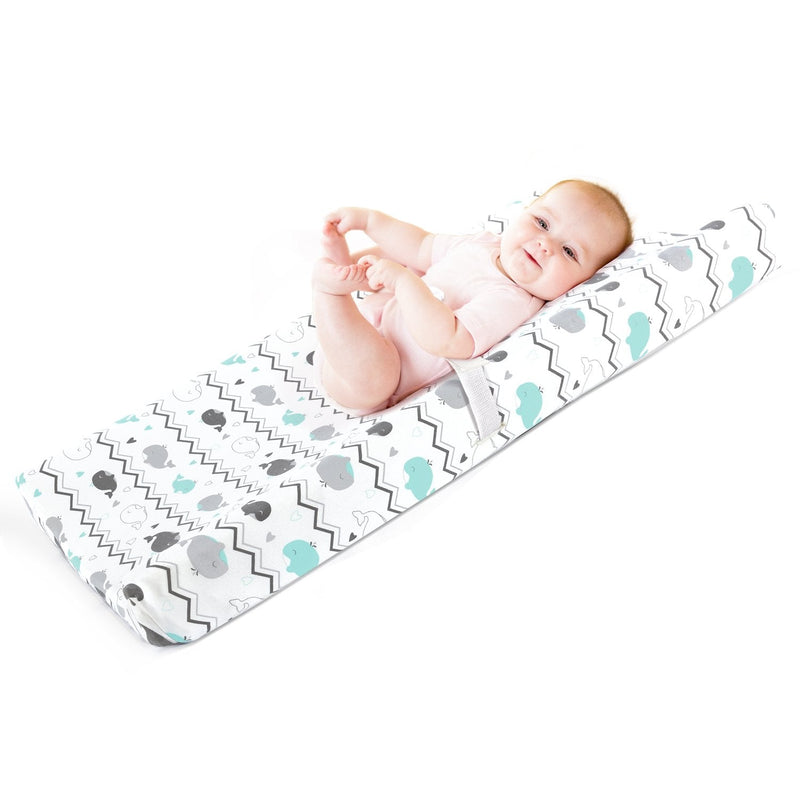 [Australia] - Stretchy Changing Pad Covers for Boys Girls,2 Pack Jersey Knit,Elephant & Whale Elephant & Whale 