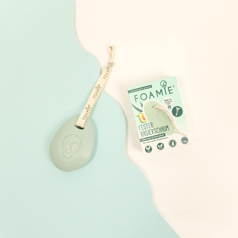 [Australia] - Foamie Solid Shaving Foam for Men and Women, Shaving Foam Aloe Vera & Avocado Oil for Gentle Body Shaving, Nourishing Shaving Cream to Protect the Skin During Wet Shaves (Pack of 2) 1 Piece (Pack of 2) 