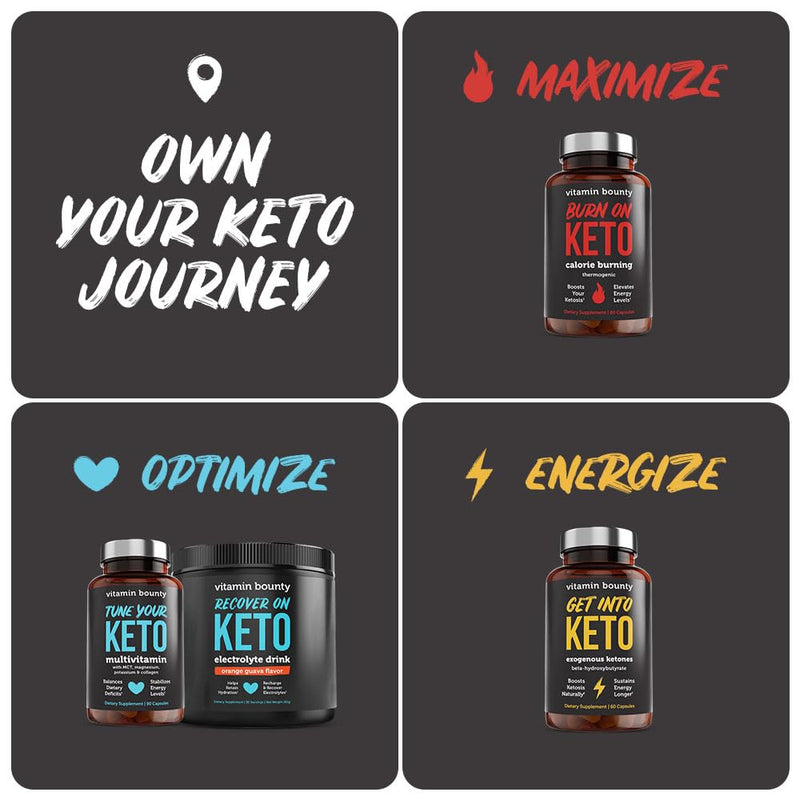 Vitamin Bounty Tune Your Keto Multivitamin with Magnesium & Potassium - Daily Supplements for Men & Women on Keto Diet - Energy & Cramp Relief - Ketosis Support - GLP-1 Support - 90 Capsules