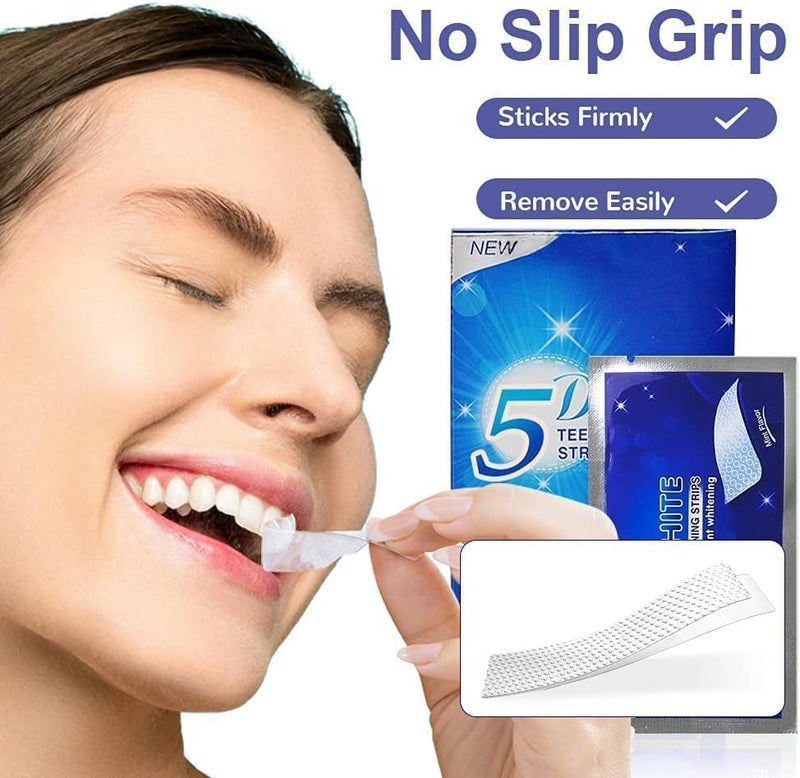 New 5D Teeth Whitening Strips, Tooth Whitening Kits, at Home Teeth whitening Strips, Teeth Whitening Strips Teeth Whitener 14 Packs 28 Pcs