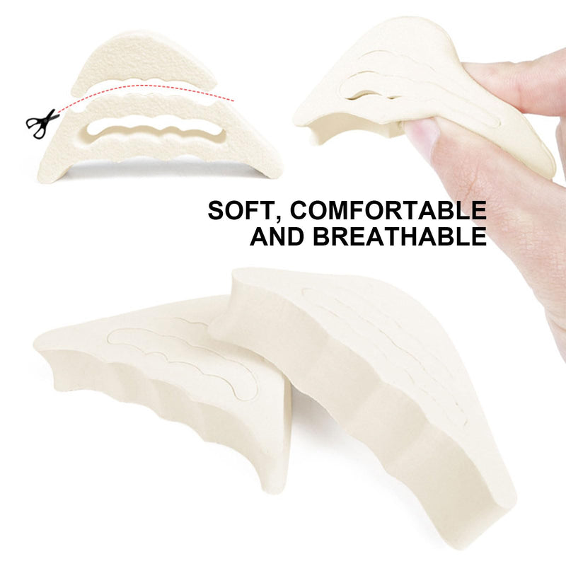 [Australia] - SKHAOVS 8 pairs of toe filler inserts, adjustable shoe fillers, adjustable toe plugs, shoe inserts for shoes that are too large, reusable shoe fillers, for women and men, black/white 