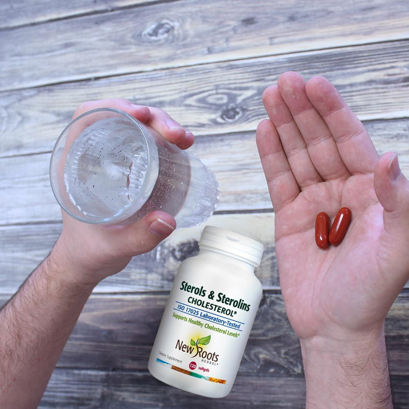 NEW ROOTS HERBAL Sterols & Sterolins (120 Softgels), Made with Organic Flaxseed | Source of Omega-3s | Non-GMO