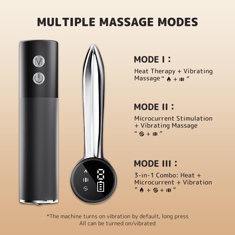 Heated Muscle Scraper 2026 New Upgrad v2 Pro with Vibration, Large Handle for Effortless Grip, Electric Gua Sha Muscle Scraper Tool Multifunctional Electric Fascia Knife Gifts for Family Black Heated