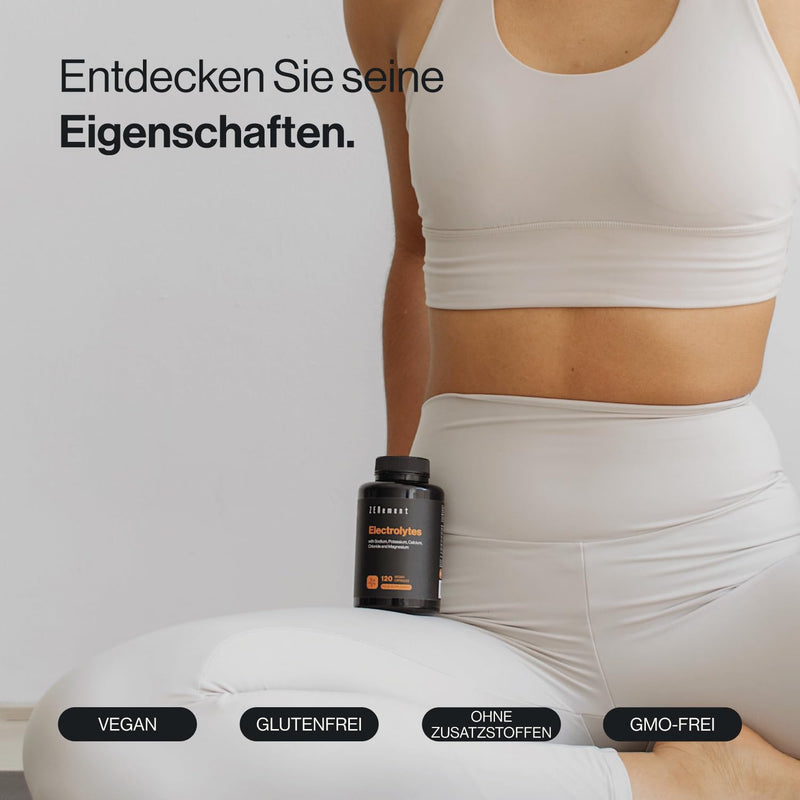 [Australia] - Electrolyte complex, with magnesium, calcium, potassium, sodium & chloride - electrolyte balance & muscle function - keto diet - electrolytes without sugar, vegan, gluten-free - Zenement 