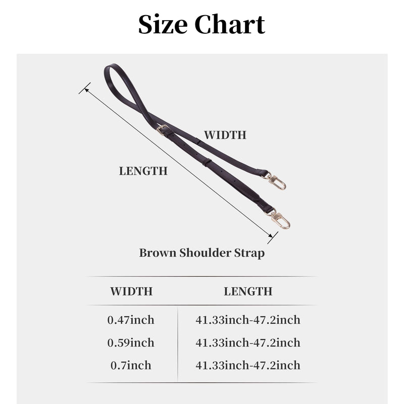 Replacement Leather Strap for LV Bags, 0.59" W, Beige | Adjustable 41-47" L, Natural Patina Over Time, Lightweight for Everyday Shoulder Carry 0.59" Width
