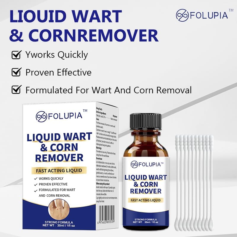 [Australia] - Wart Remover Fast-Acting 17% Salicylic Acid Freeze Off Treatment for Flat, Plantar, Calluses Maximum Strength Wart Removal Kit for Men & Women (30ML) 30ML 