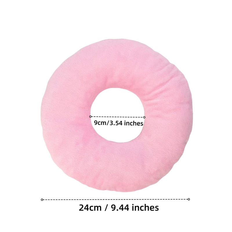 [Australia] - Donut Pillow, Ear Piercing Pillow for Side Sleepers, Face Down Pillow, Small Donut Pillow with Ear Hole, Ear Relief for Ear Pressure and Pain, Ideal for Headphones (Black) Black 
