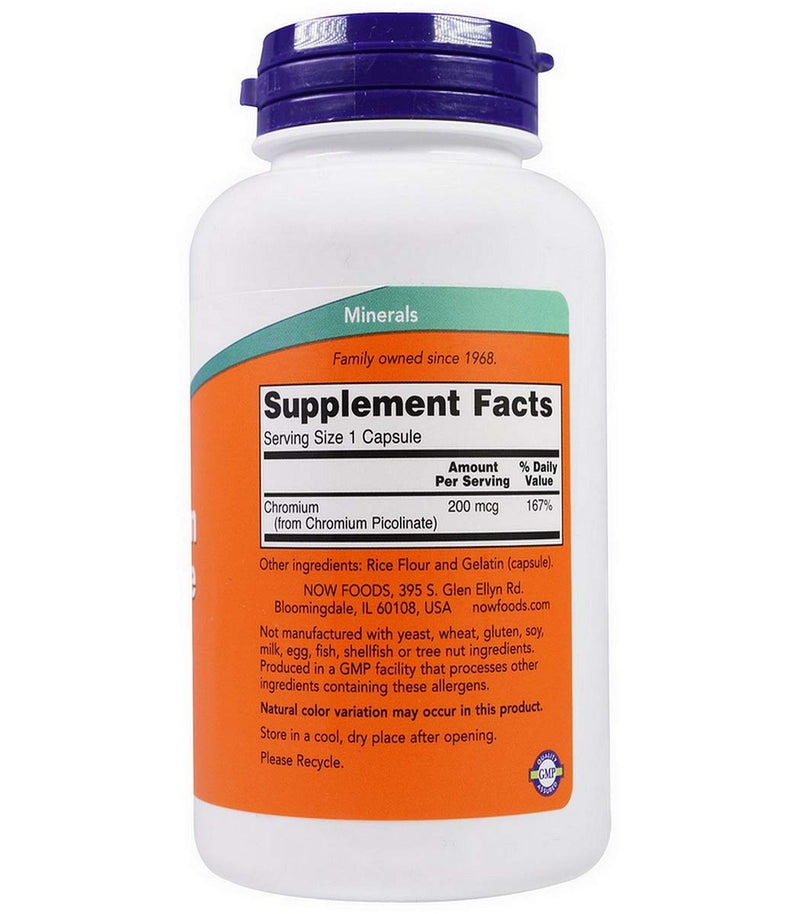 [Australia] - NOW Chromium Picolinate 200mcg, 100 Capsules (Pack of 2) 