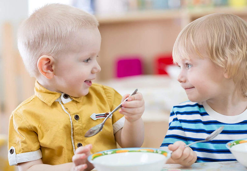 [Australia] - 6 Piece Stainless Steel Kids Silverware Set - Child and Toddler Safe Flatware - Kids Utensil Set - Metal Kids Cutlery Set (Includes 3 Small Kids Spoons & Kids 3 Forks) 6 Piece 