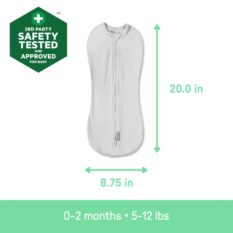 [Australia] - SwaddleMe by Ingenuity Compression Swaddle Pod, Two-Way Zipper for Easy Changes, Improves Sleep & Calms Startle Reflex, 0-2 Months, 2-Pack - Flower Confetti Flower Confetti 1pk 