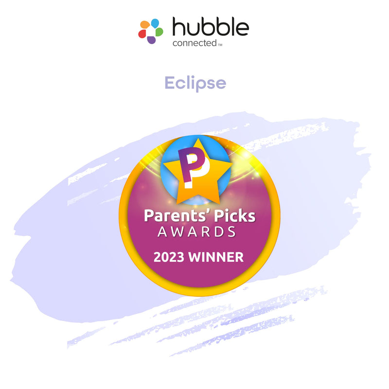 [Australia] - Hubble Eclipse Soother, Kids & Baby Audio Monitor, 7-Color Night Light, Speaker with Calming Music & Sleep Tracks, Baby White Noise Machine, Sleep Trainer with Wi-Fi Connectivity 