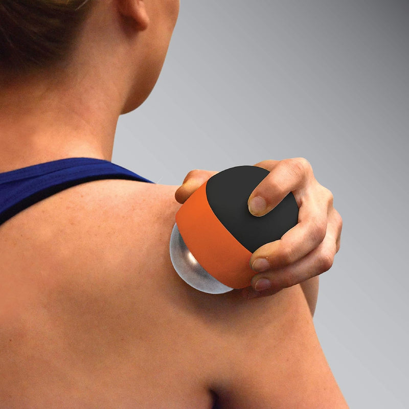 [Australia] - KT Health, Ice/Heat Therapeutic Massage Ball for Muscle Pain & Stress Relief, Black/Orange 