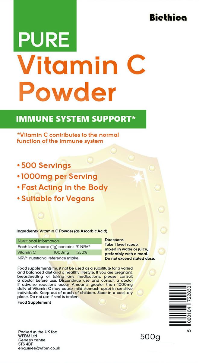 Pure Vitamin C Powder 500g