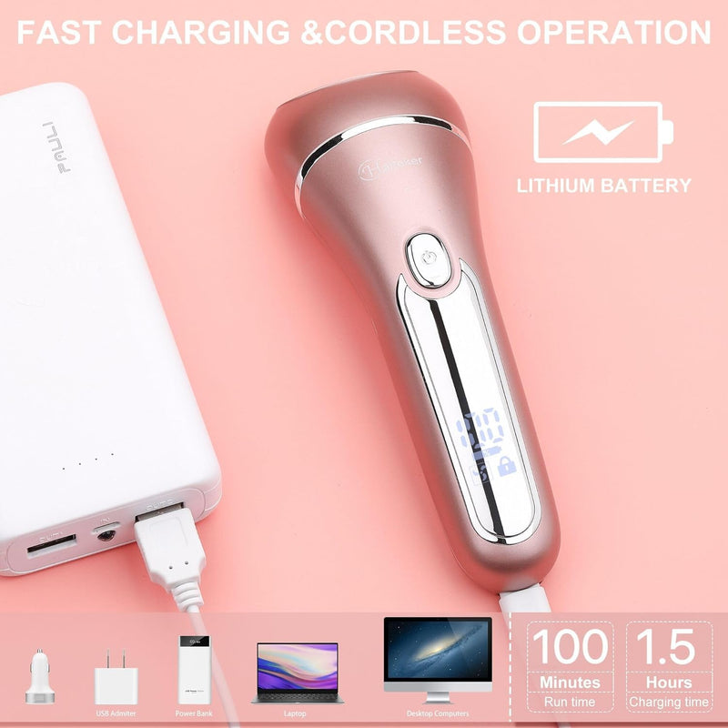 [Australia] - Hatteker Electric Shaver 3-in-1 Suitable for Face Chin Arms Legs Armpits Portable Painless Wireless Bikini Electric IPX7 USB Charging Dry and Wet Dual-Use 