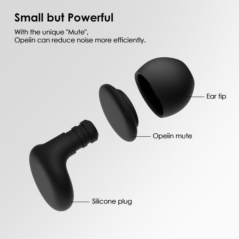 [Australia] - OPEIIN Earplugs for Sleeping - New Flexible Silicone, Ultra Soft Reusable Noise Reducing Earplugs for Sleep, Concentration, Travel | with 8 tips in XS/S/M/L | 28dB (SNR) Black M 