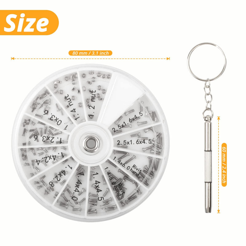 [Australia] - 120 PCS Eyeglass Repair Kit，Eye Glass Repairing Tool with Tiny Screws, Nuts, Universal Screwdrivers, Precision Tool for Repairing Eye Glass, Sunglass, Jewelry, Watch 
