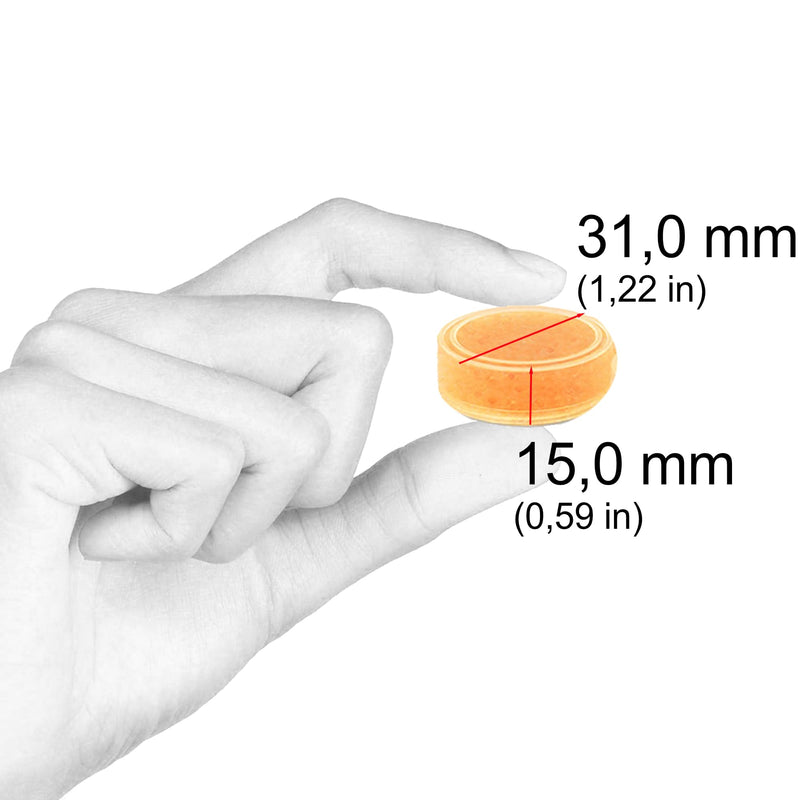 JB White 16 pcs Drying Tablets/Capsules for Hearing aids and earmolds, Orange Silica, Against Moisture, Hearing Aid Desiccant Compatible with Phonak, Cedis (16x, Color Indicator, Individually Sealed)