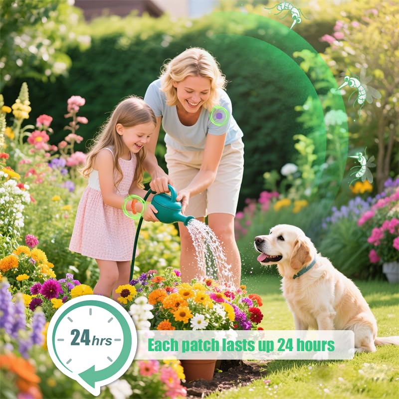 [Australia] - Mosquito Repellent Stickers, 360 Pack for Kids & Adults, Outdoor/Indoor, Natural Plant-Based, 6 Mosquito Bracelets Included 