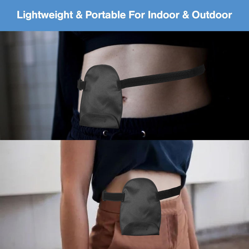 [Australia] - Ostomy Bag Covers,Colostomy Bags Cover for Ostomy Population,Ostomy Supplies Waterproof Bag with Adjustable Belt for Men and Women,Universal Stoma Pouch Cover(Black) 