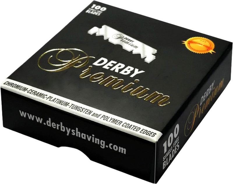 [Australia] - 300 "Derby Premium" Single Edge Razor Blades for straight razor 