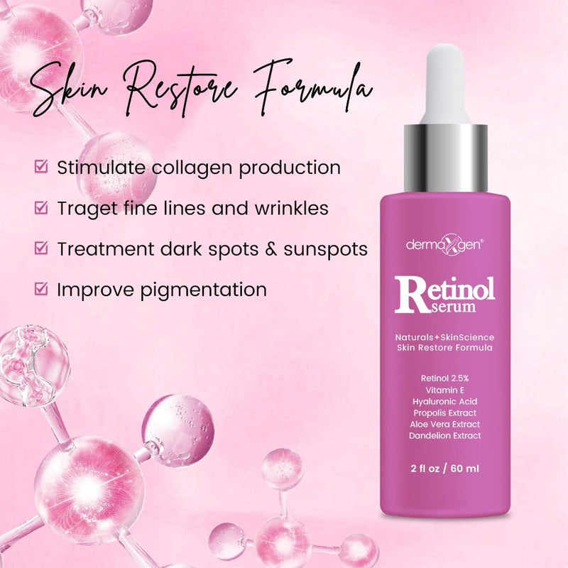 2.5% Retinol Serum for Face - Anti Aging Treatment with Hyaluronic Acid & Vitamin E - Nighttime Retinol Serum for Face - Hydrating Formula for Fine Lines & Wrinkles - 2 Fl oz 1.7 Ounce (Pack of 1)