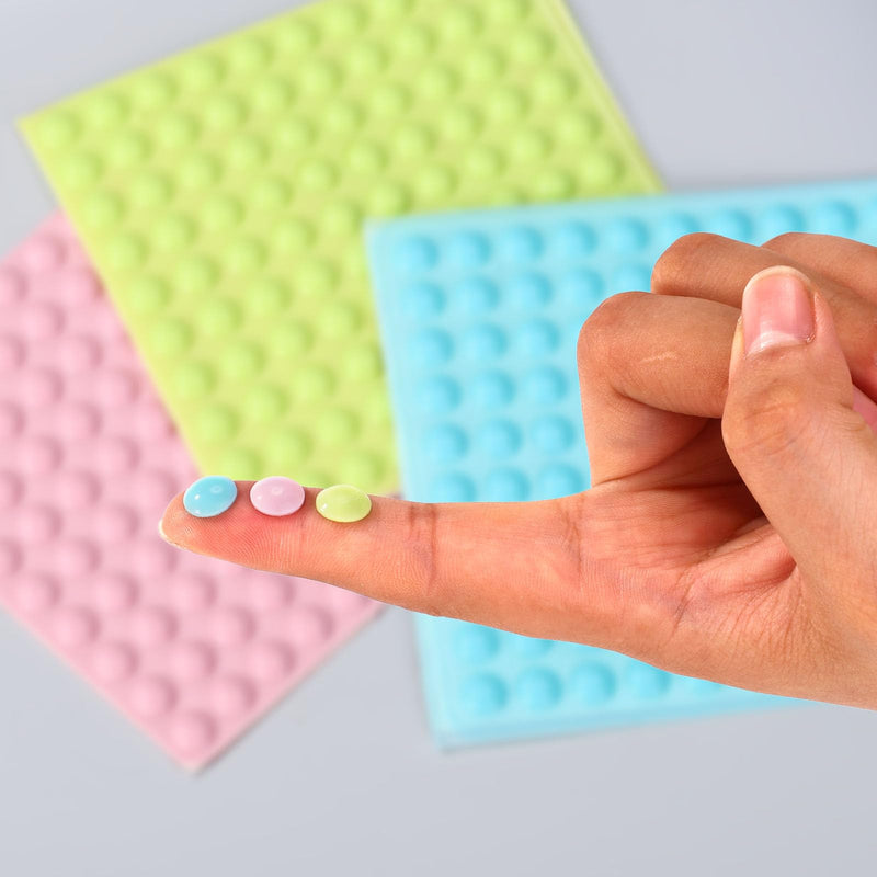 300pcs Bump Dots for Visually Impaired, Low Vision Aids Tactile Stickers Adhesive Raised Braille Assistive Dots Gifts Visually Gadgets for Blind & Elderly Accessibility Marking (Pink, Blue, Green)