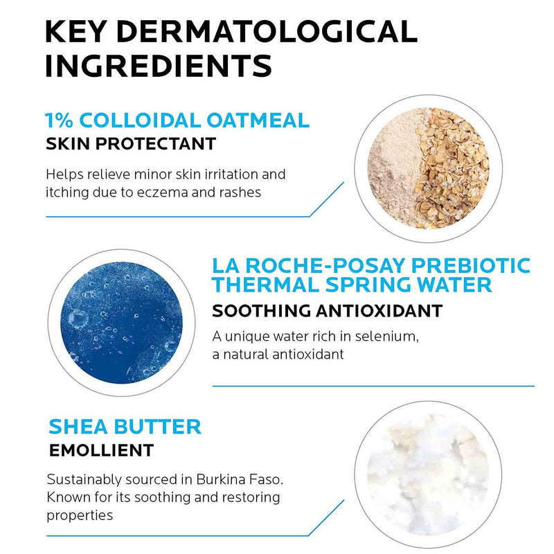 La Roche-Posay Lipikar Soothing Relief Eczema Cream, Sensitive Skin 6.8oz | Face & body lotion for eczema, dry, sensitive skin with colloidal oatmeal. Soothes and relieves irritation. 6.8 Fl Oz (Pack of 1)