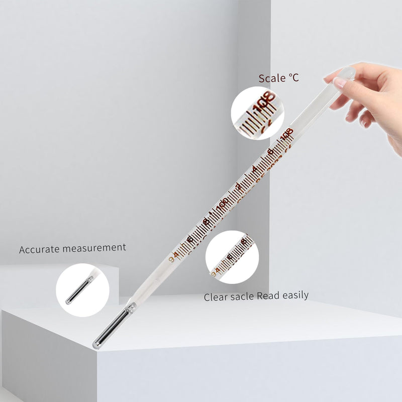 [Australia] - ‚Ñâ Oral Thermometer for Adults and Kids 2PCS - Glass Thermometer for Rectal Temperature - Accurate Easy Reading - AiBi TECH 