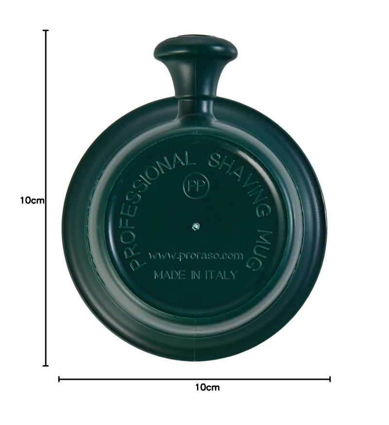 [Australia] - Proraso Professional Shaving Mug, Shaving Bowl with Handle, 300ml Capacity, Traditional Soap Dish for Shaving Cream in Classic Green, Made in Italy 