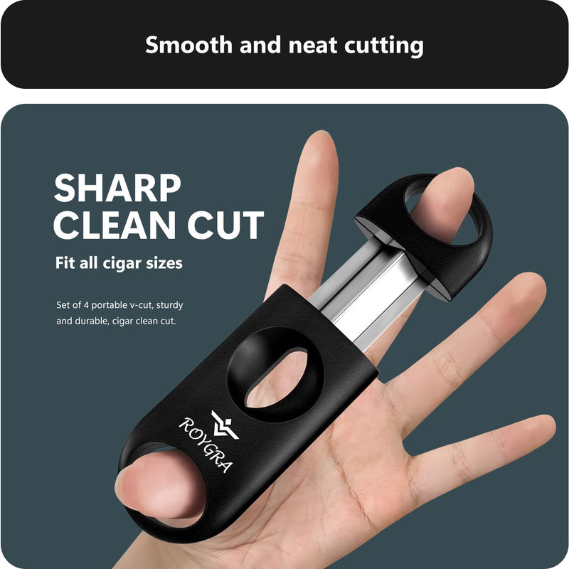 [Australia] - roygra Cigar Cutter, Enlarge V-Cut Fit All Cigar Sizes - 4 Pack 
