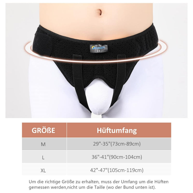[Australia] - Tenbon Inguinal Hernia Belt for Men and Women Flexible Adjustable Inguinal Hernia Belt Inguinal Hernia (XL) XL 