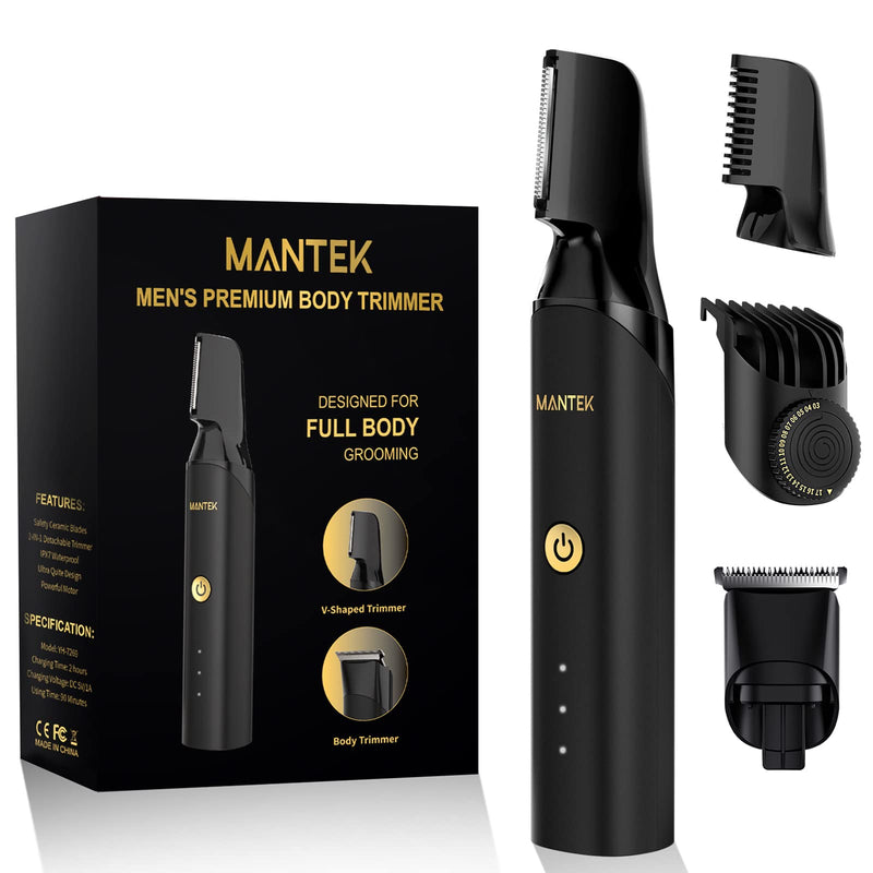 Body Trimmer for Men, Includes 2 Quick Change Trimmer Heads Electric Body Groomer Shavers