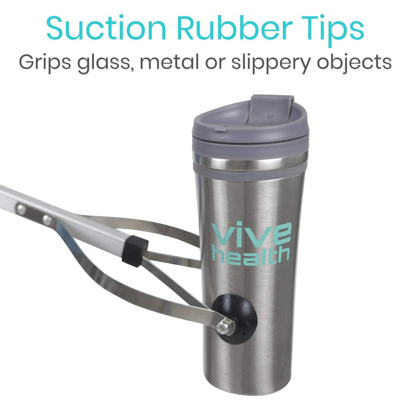 [Australia] - Vive Foldable Suction Reacher Grabber Tool for Elderly (1) - 32 Inches Long Reach Grabber Claw - Pick Up Grab Tool - Reachers for Disabled & Seniors Heavy Duty - Trash, Garbage, Cups Picker Assist 1 