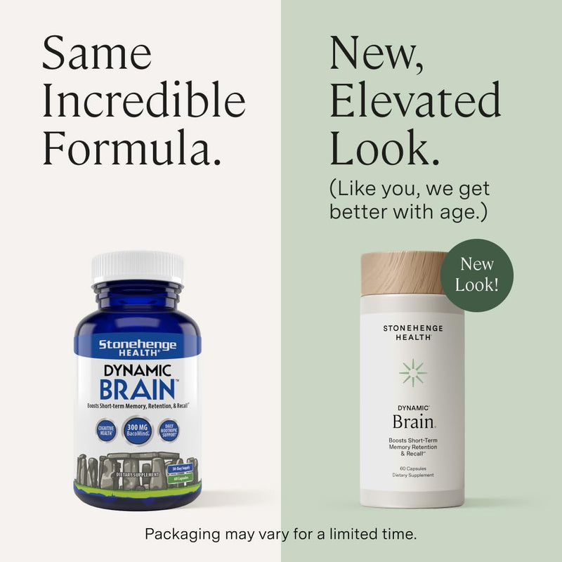 [Australia] - Stonehenge Health Dynamic Brain Supplement ‚Äì New Formula with BacoMind for Memory Acquisition, Retention, & Recall with 40 Unique Nootropic: Choline, Phosphatidylserine, and Huperzine A 