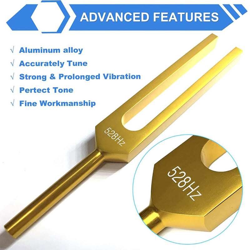 [Australia] - NEWFUN tuning fork, tuning fork neurology, tuning fork 440 Hz, set of 4 tuning forks (128 Hz, 136.1 Hz, MI 528 Hz, 4096 Hz) for sound therapy Weighted tuning fork Suitable for meditation 