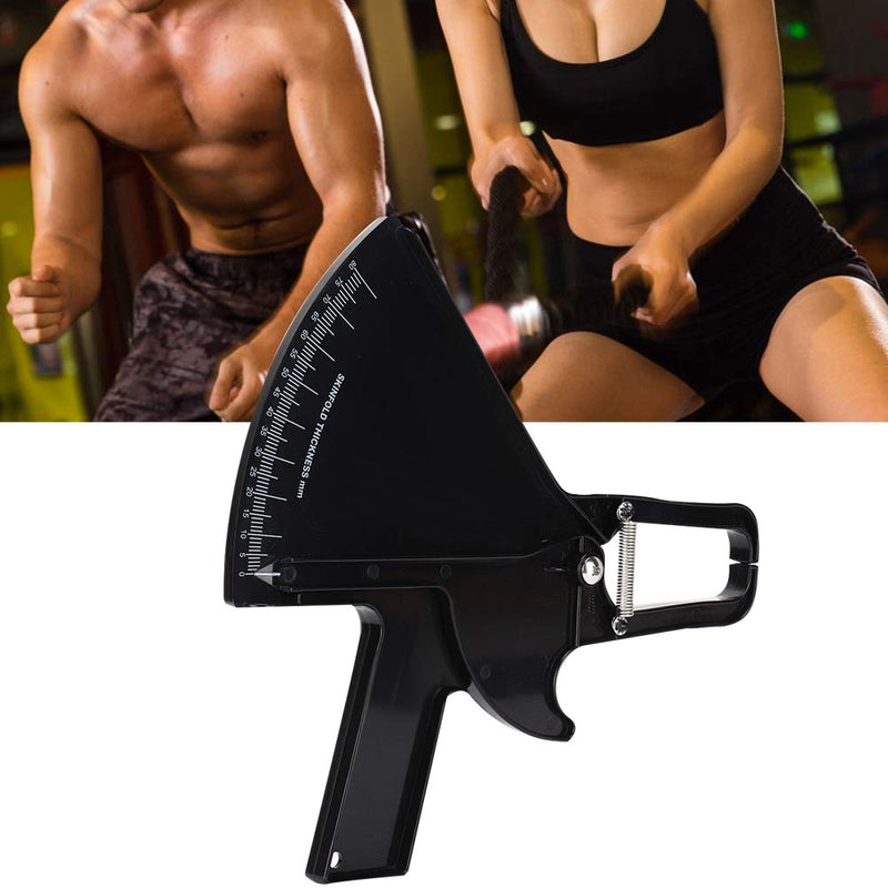 [Australia] - Body Fat Caliper Measuring Tool, Body Caliper Tool, Body Muscle Monitor Skinfold Tester for Slimming Accurately Measure Body Content, Skin Fold Measuring Tape(black) 